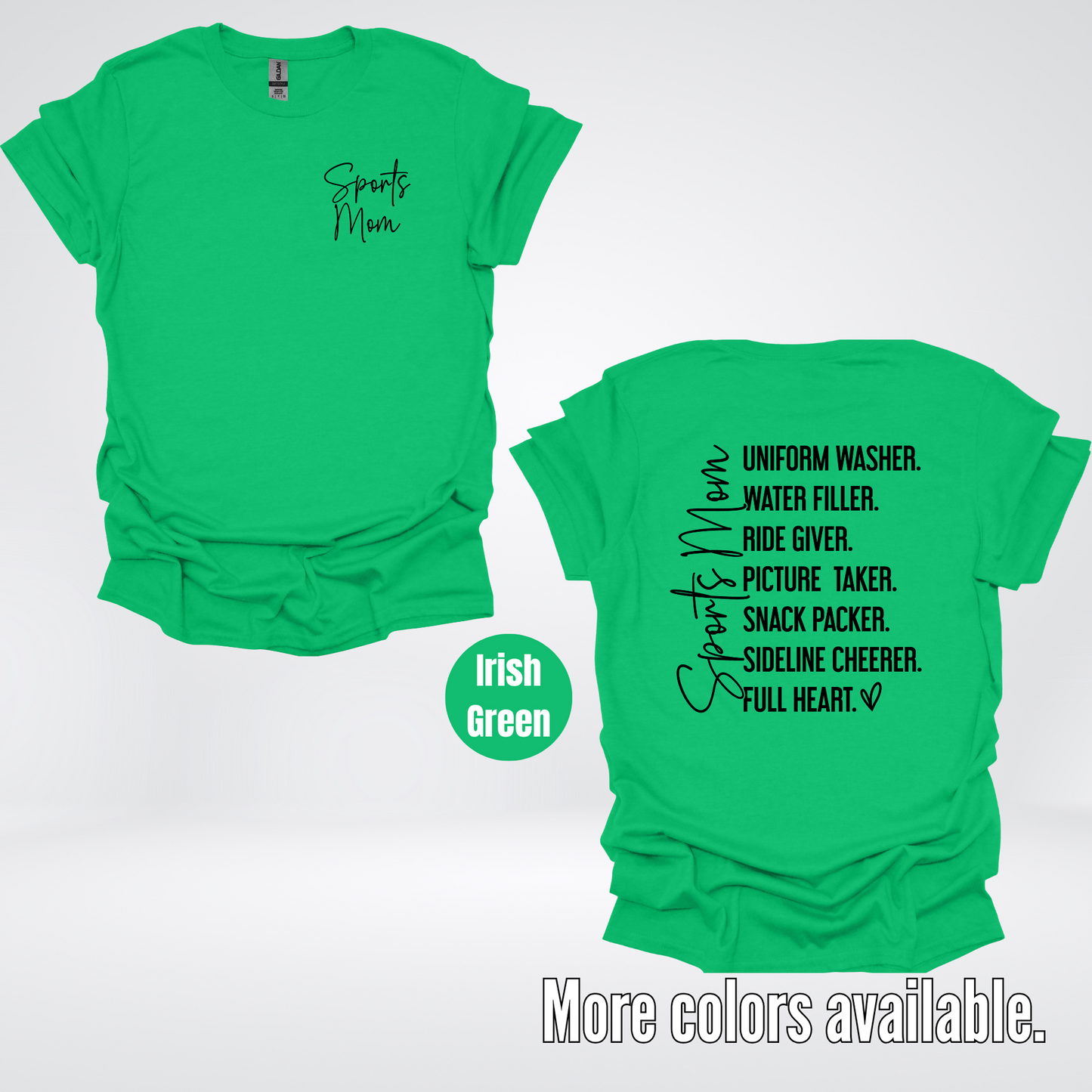 Sports Mom Uniform Washer Sideline Cheerer - Black Design - T-Shirt