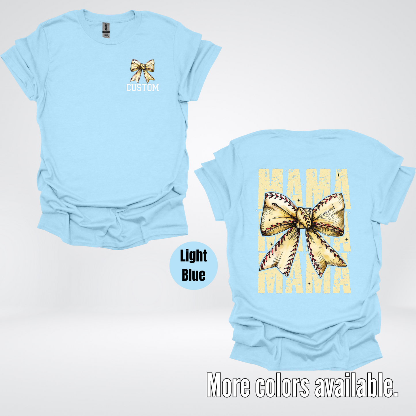 Custom Name Baseball Softball Mama Coquette T-Shirt