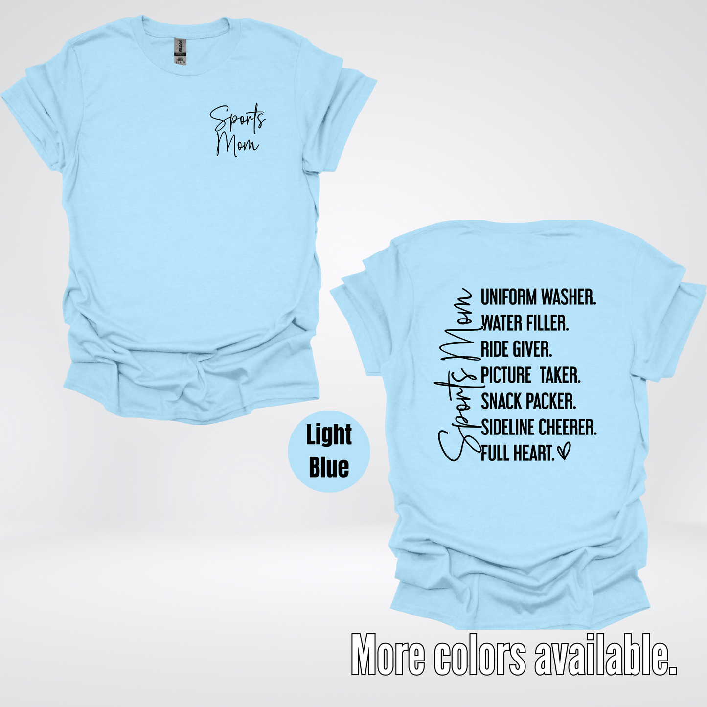 Sports Mom Uniform Washer Sideline Cheerer - Black Design - T-Shirt