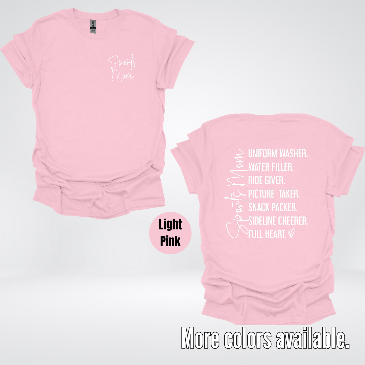 Sports Mom Uniform Washer Water Filler Sideline Cheerer T-Shirt