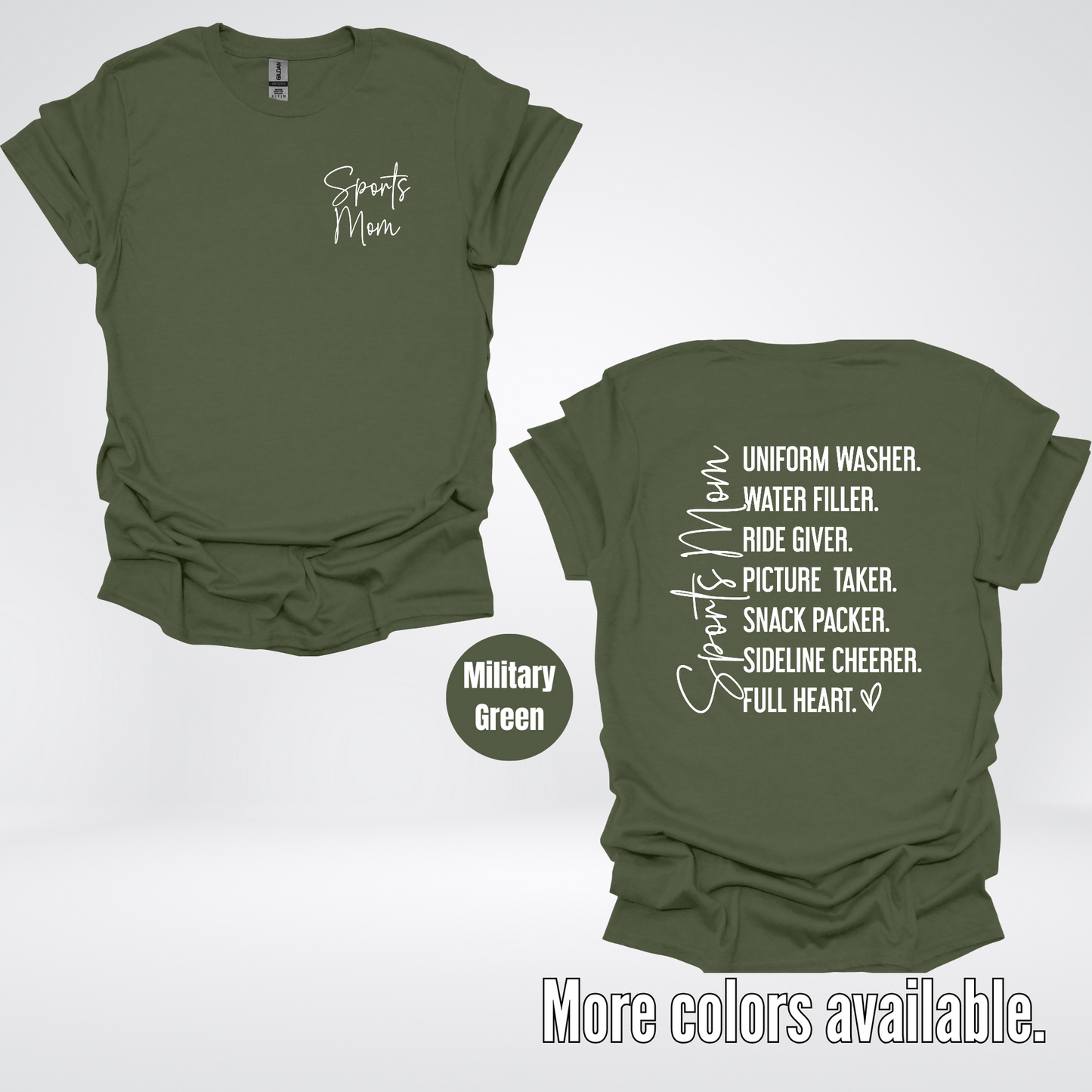 Sports Mom Uniform Washer Water Filler Sideline Cheerer T-Shirt