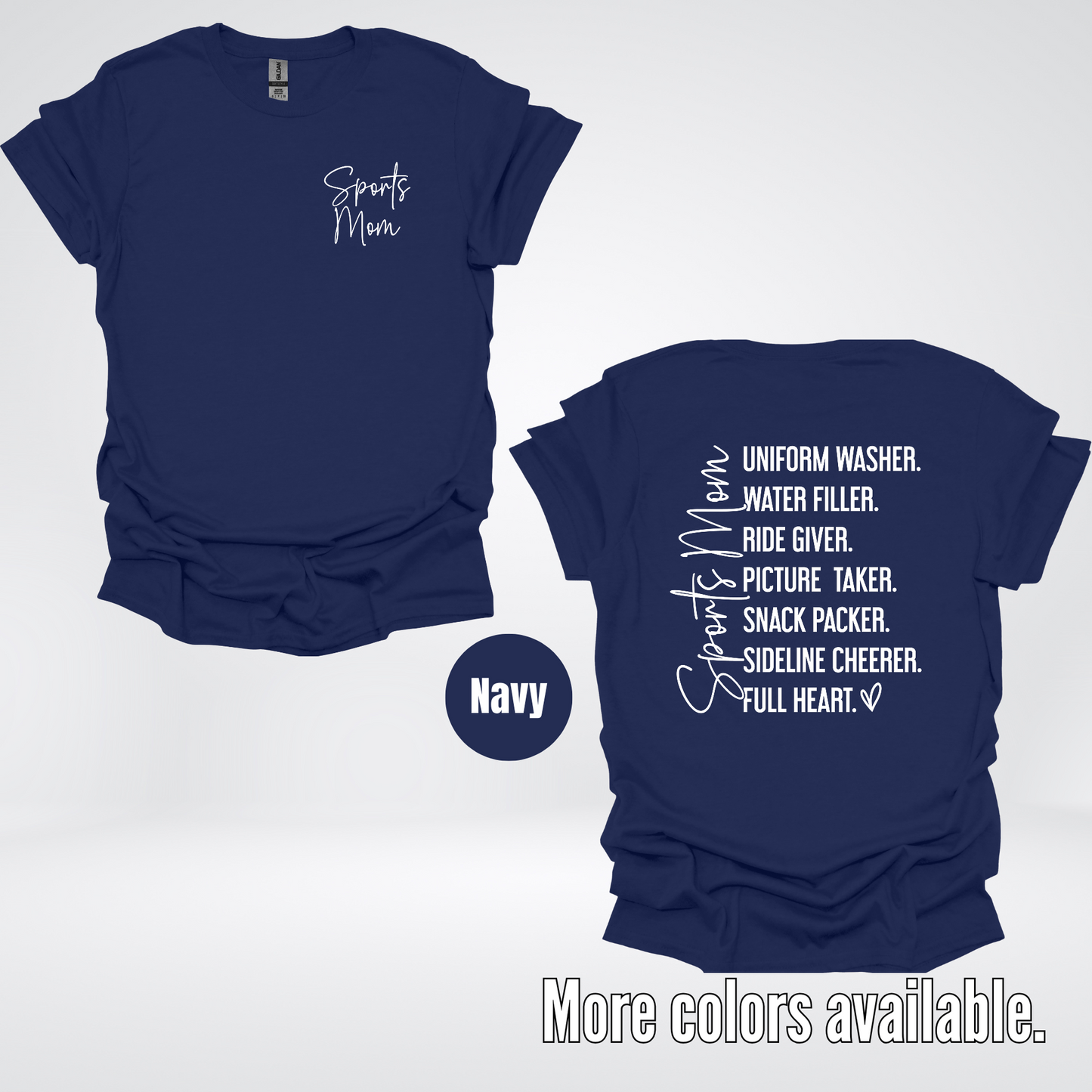 Sports Mom Uniform Washer Water Filler Sideline Cheerer T-Shirt