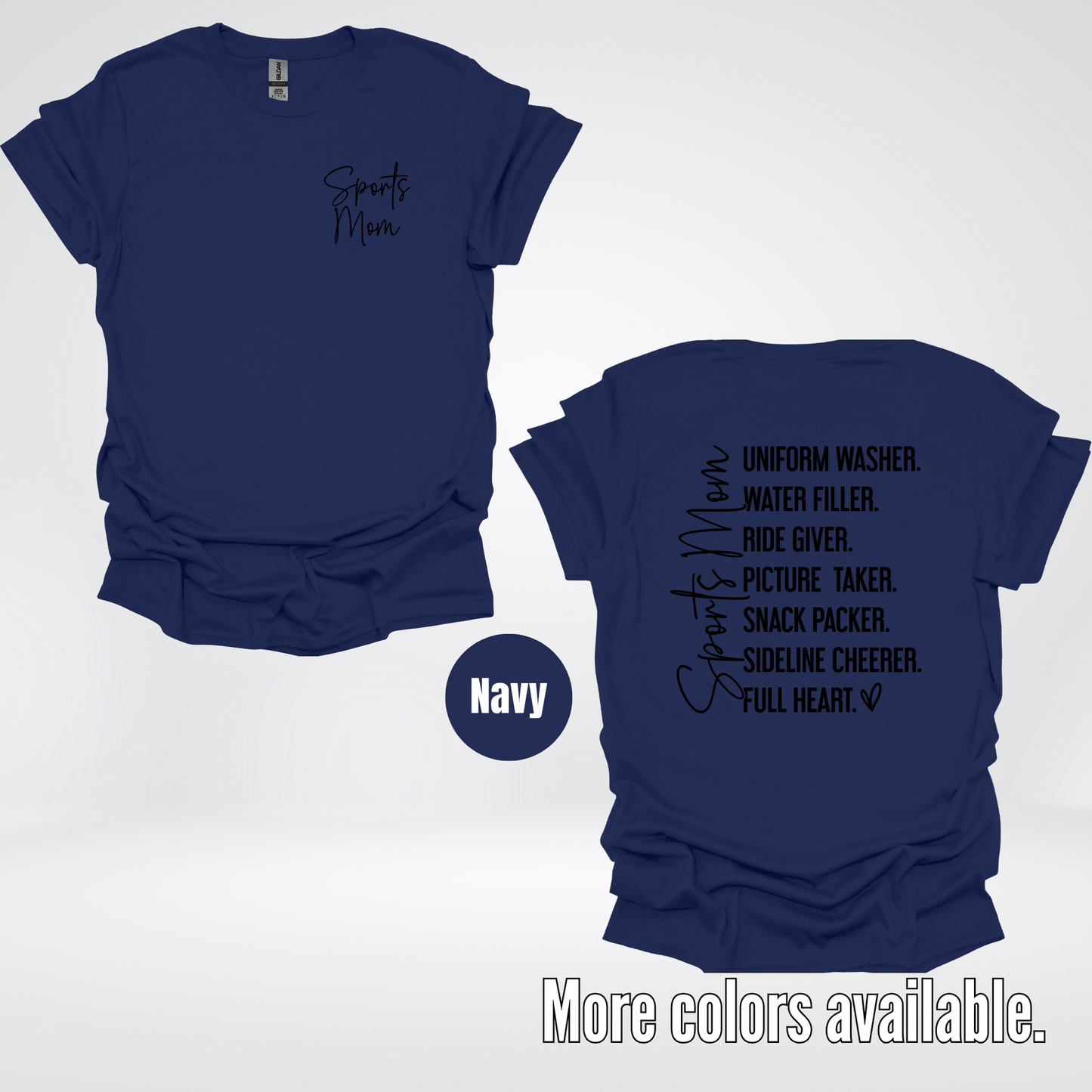 Sports Mom Uniform Washer Sideline Cheerer - Black Design - T-Shirt