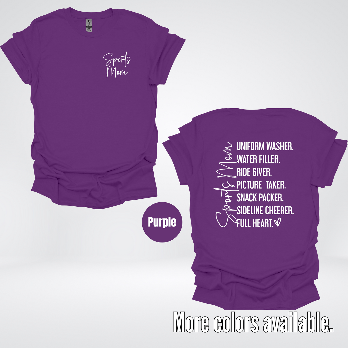 Sports Mom Uniform Washer Water Filler Sideline Cheerer T-Shirt