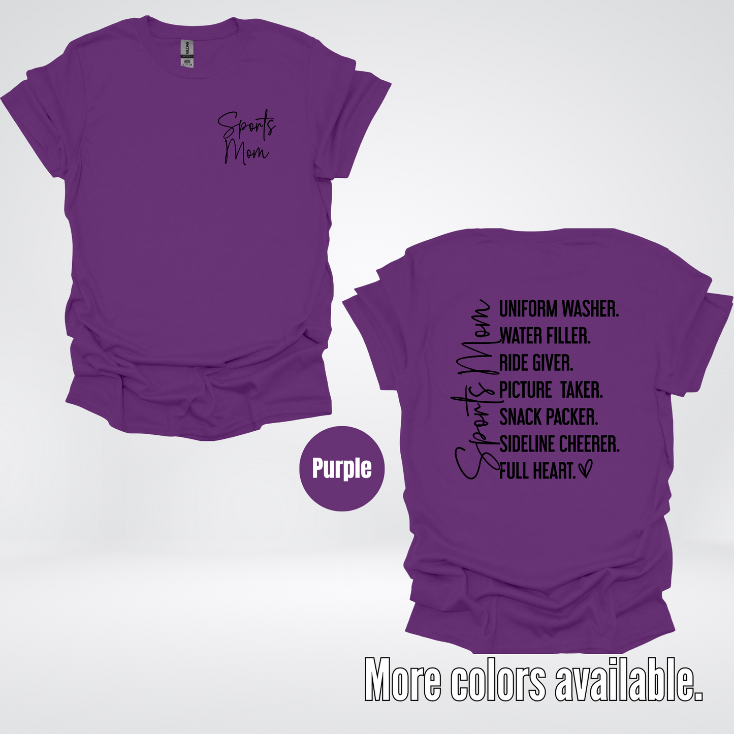 Sports Mom Uniform Washer Sideline Cheerer - Black Design - T-Shirt