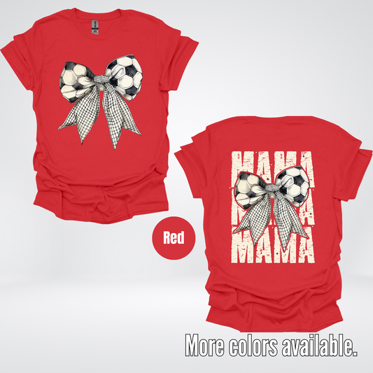 Soccer Mama Coquette Full Front And Back T-Shirt