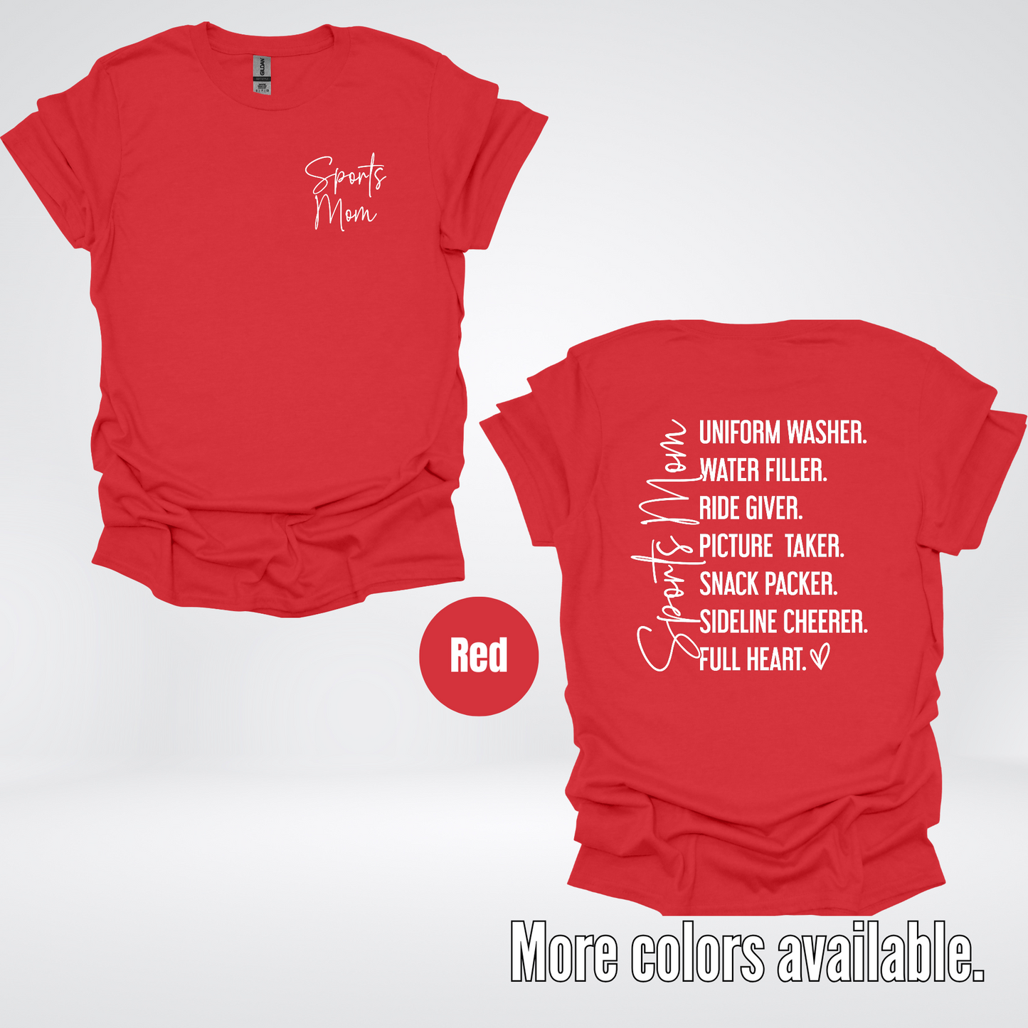 Sports Mom Uniform Washer Water Filler Sideline Cheerer T-Shirt