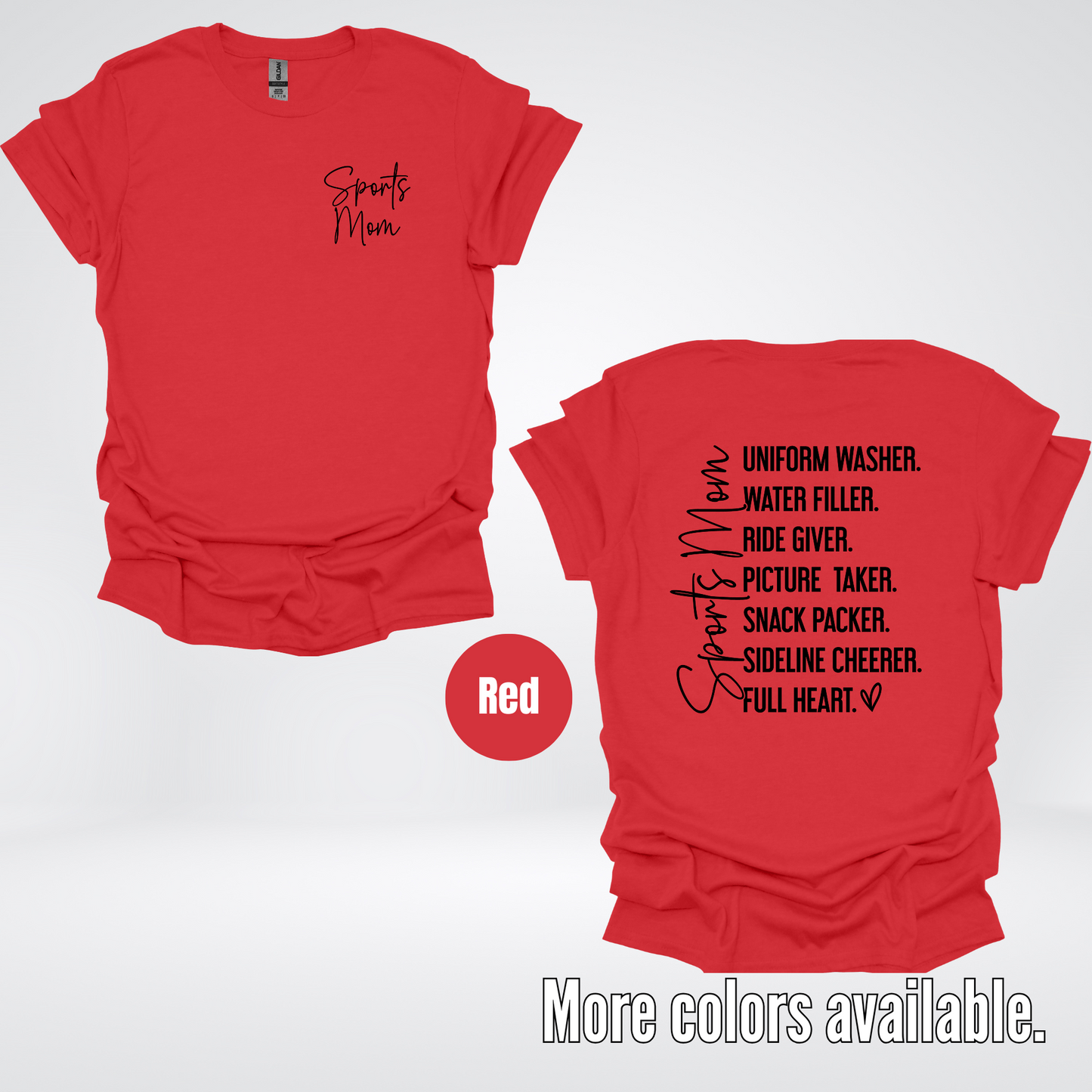 Sports Mom Uniform Washer Sideline Cheerer - Black Design - T-Shirt