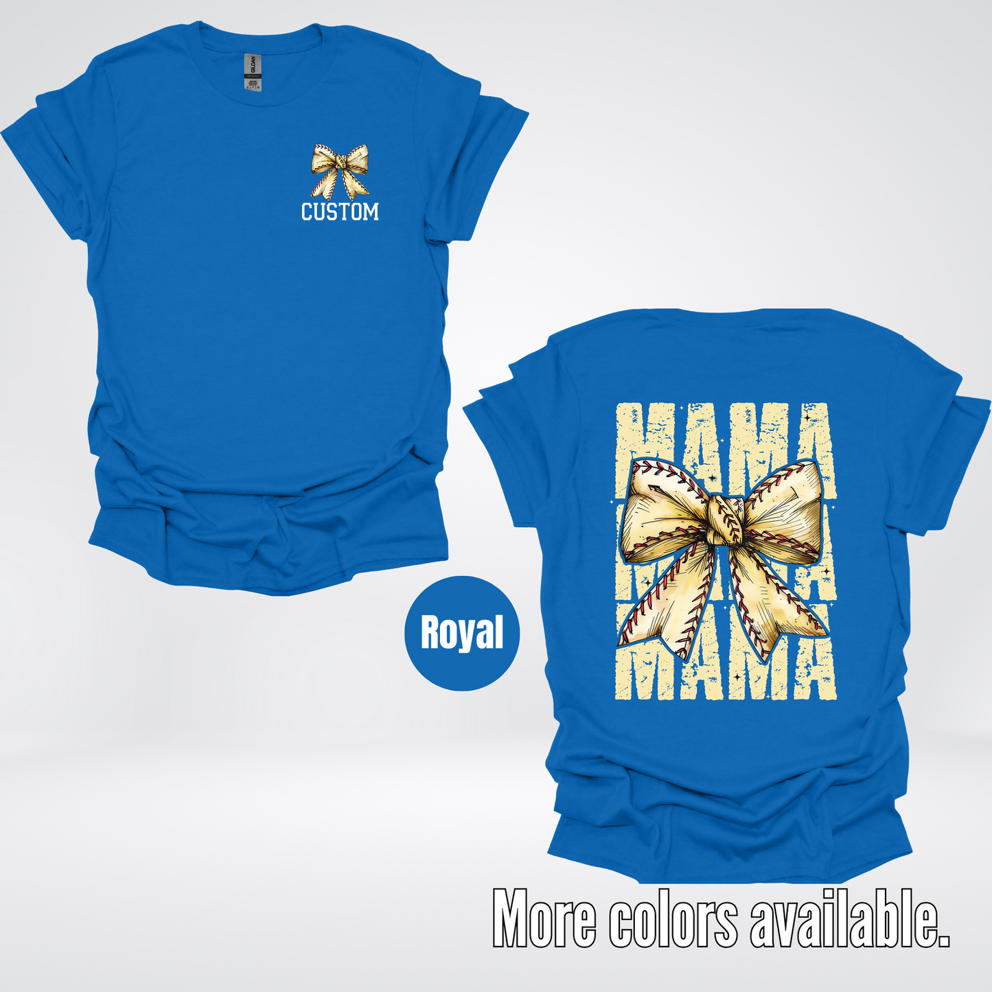 Custom Name Baseball Softball Mama Coquette T-Shirt