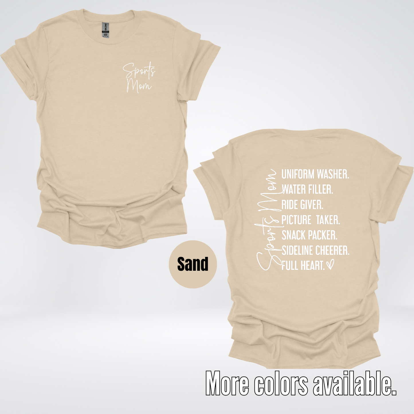 Sports Mom Uniform Washer Water Filler Sideline Cheerer T-Shirt