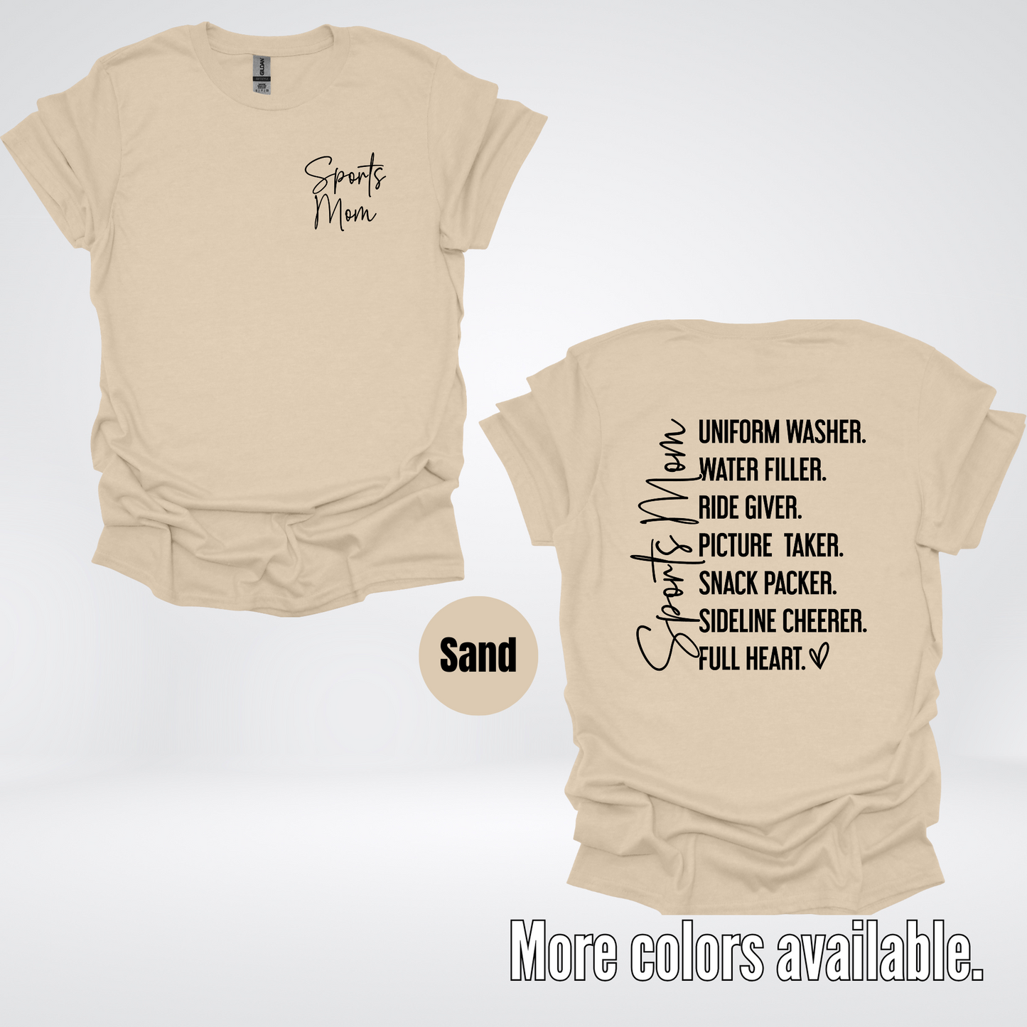 Sports Mom Uniform Washer Sideline Cheerer - Black Design - T-Shirt