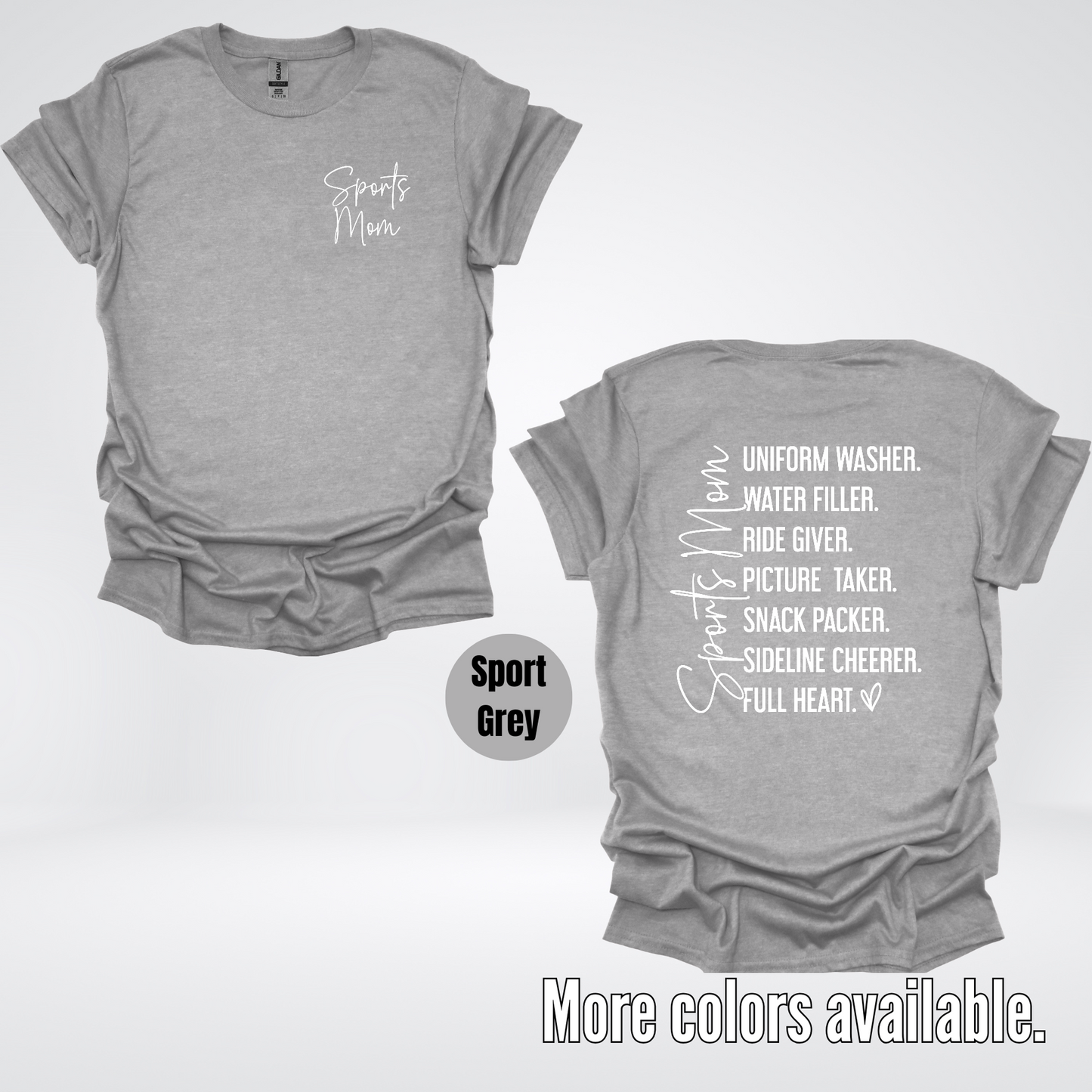 Sports Mom Uniform Washer Water Filler Sideline Cheerer T-Shirt