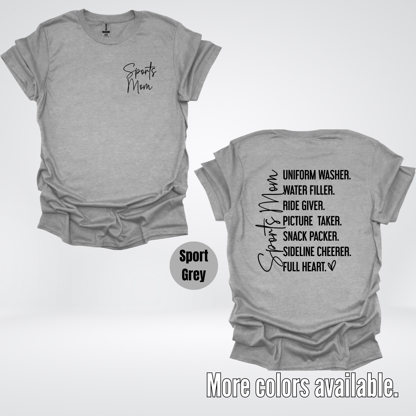 Sports Mom Uniform Washer Sideline Cheerer - Black Design - T-Shirt