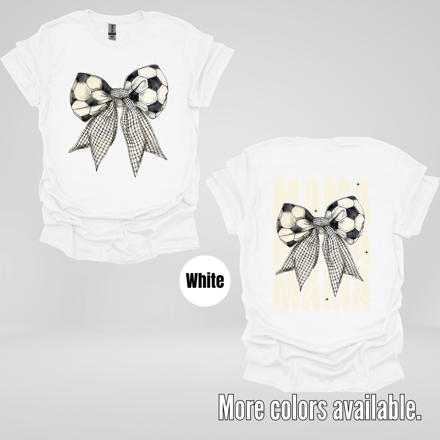 Soccer Mama Coquette Full Front And Back T-Shirt