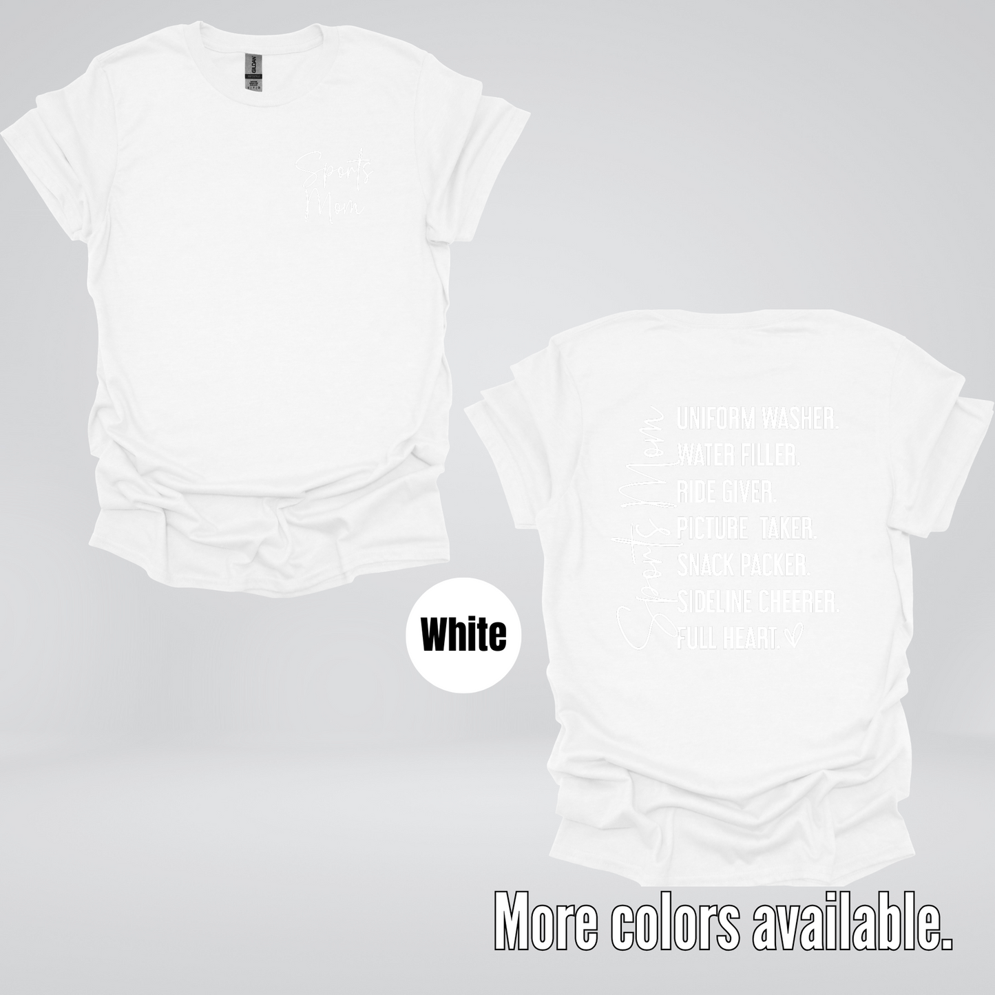 Sports Mom Uniform Washer Water Filler Sideline Cheerer T-Shirt