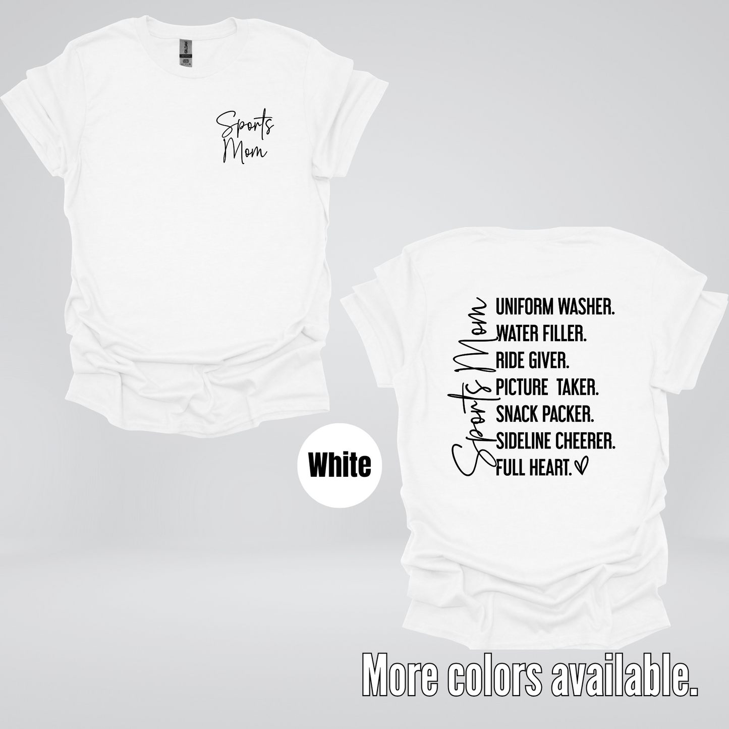 Sports Mom Uniform Washer Sideline Cheerer - Black Design - T-Shirt