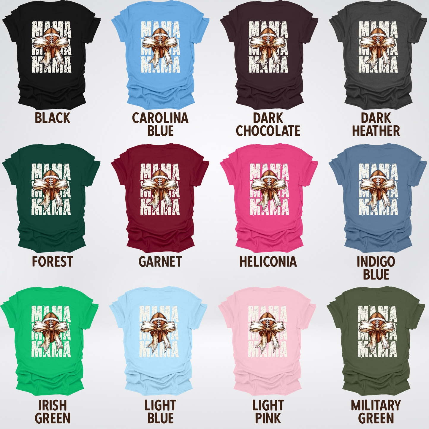 Coquette Football Mama T-Shirt