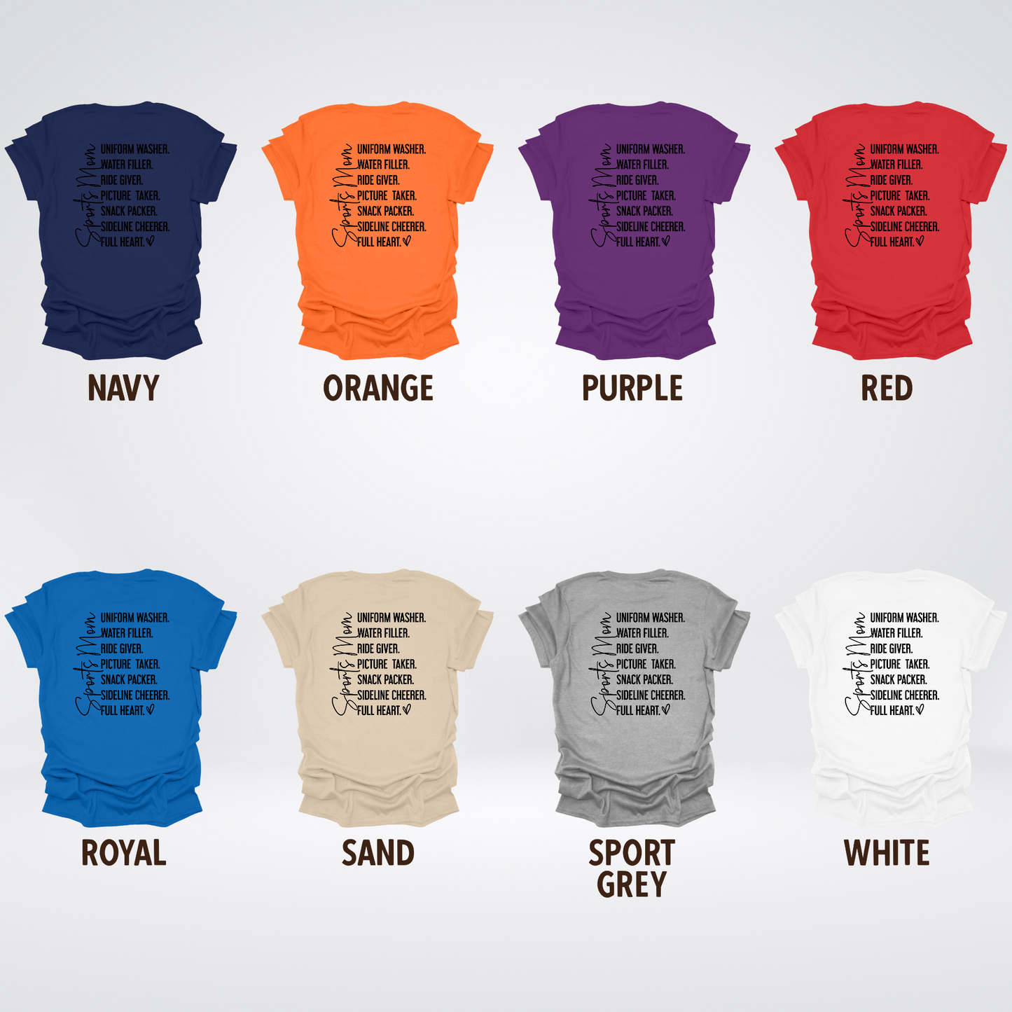 Sports Mom Uniform Washer Sideline Cheerer - Black Design - T-Shirt