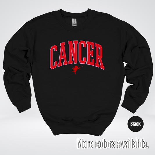 Cancer Horoscope Valentines Day Varsity Crewneck Sweatshirt