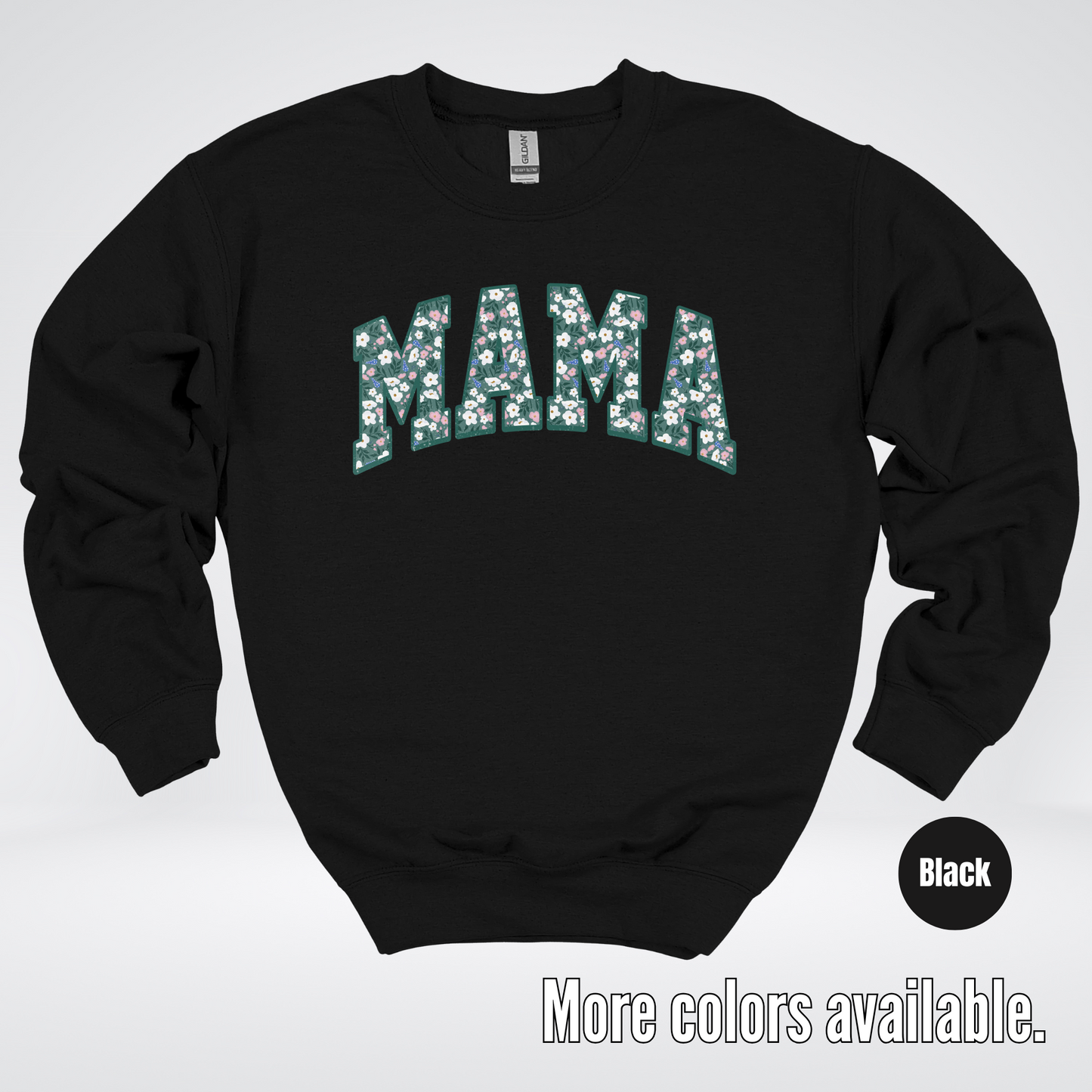 Mama Floral Green Crewneck Sweatshirt