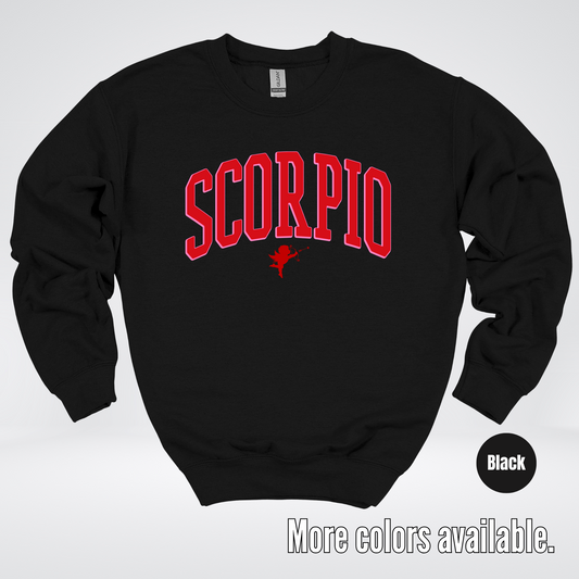 Scorpio Valentines Day Varsity Crewneck Sweatshirt