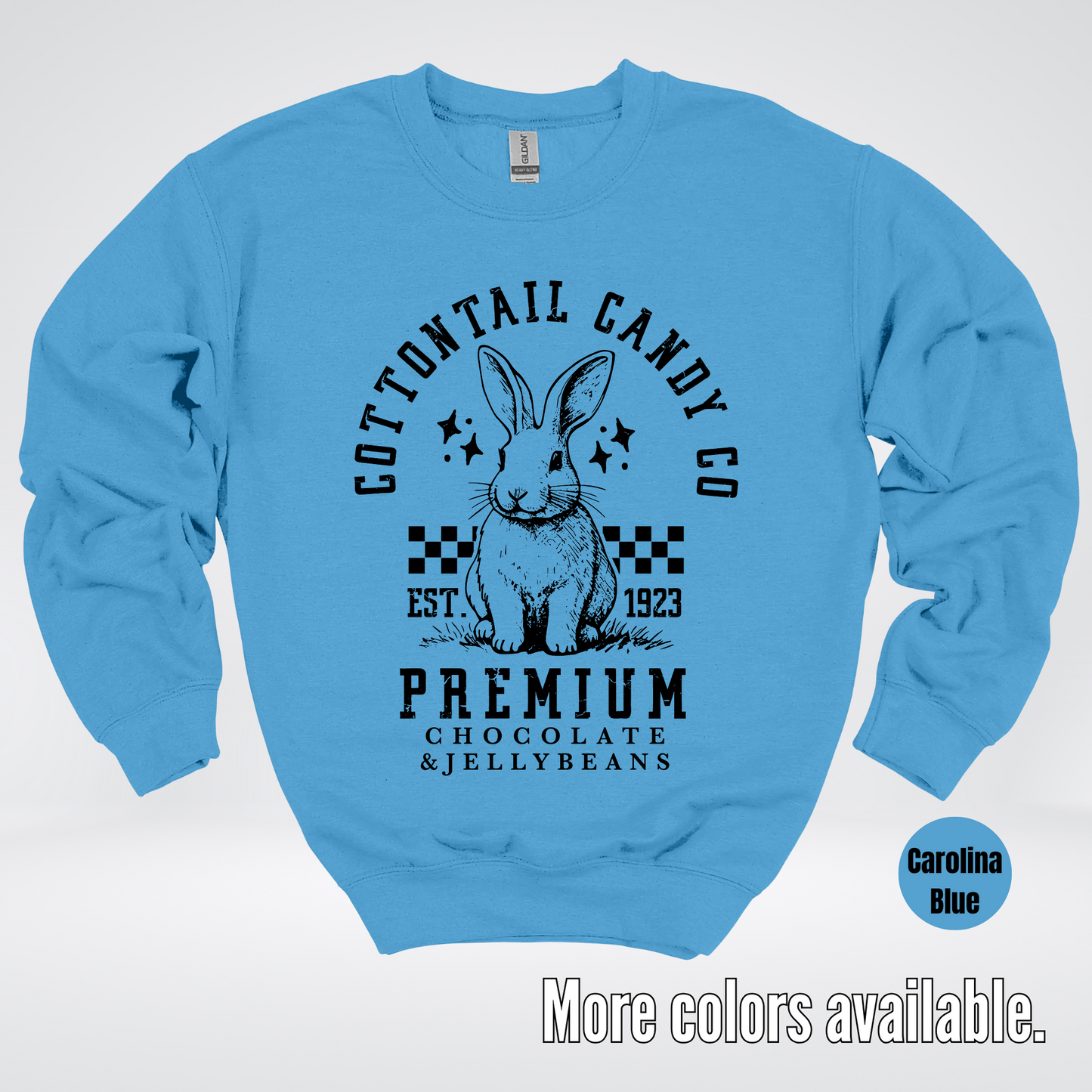 Cottontail Candy Co Premium - Black Design - Easter Crewneck Sweatshirt