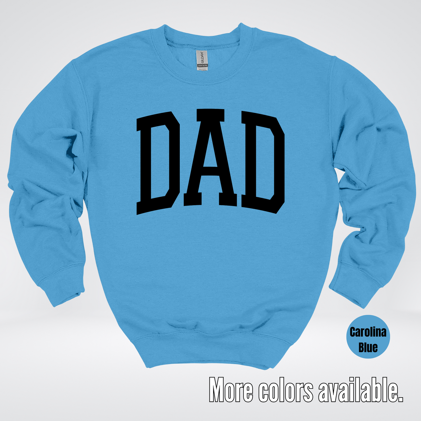 DAD Varsity Font - Black Design - Crewneck Sweatshirt