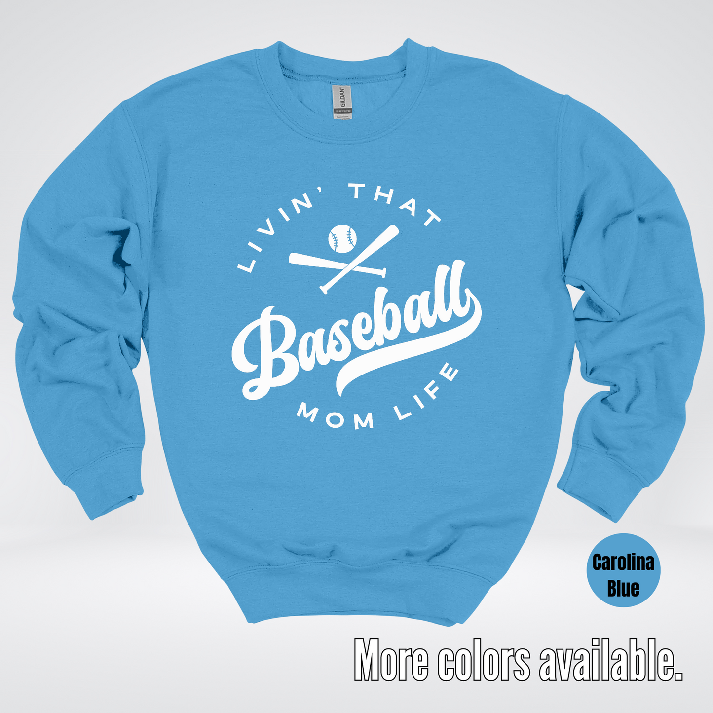 Livin’ That Baseball Mom Life Crewneck Sweatshirt