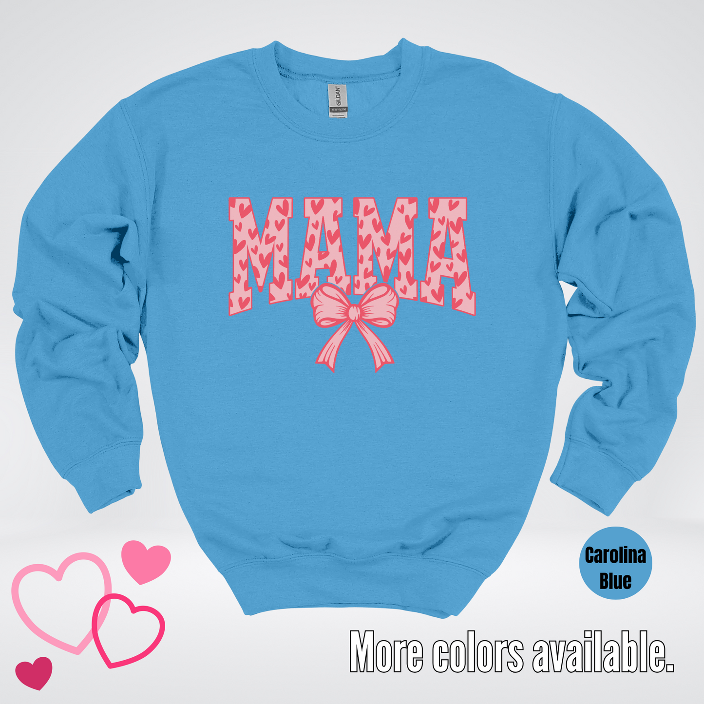 Mama Coquette Hearts Valentines Day Crewneck Sweatshirt