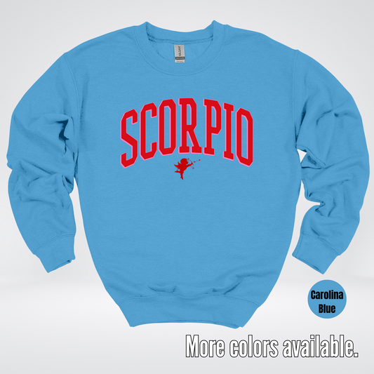 Scorpio Valentines Day Varsity Crewneck Sweatshirt