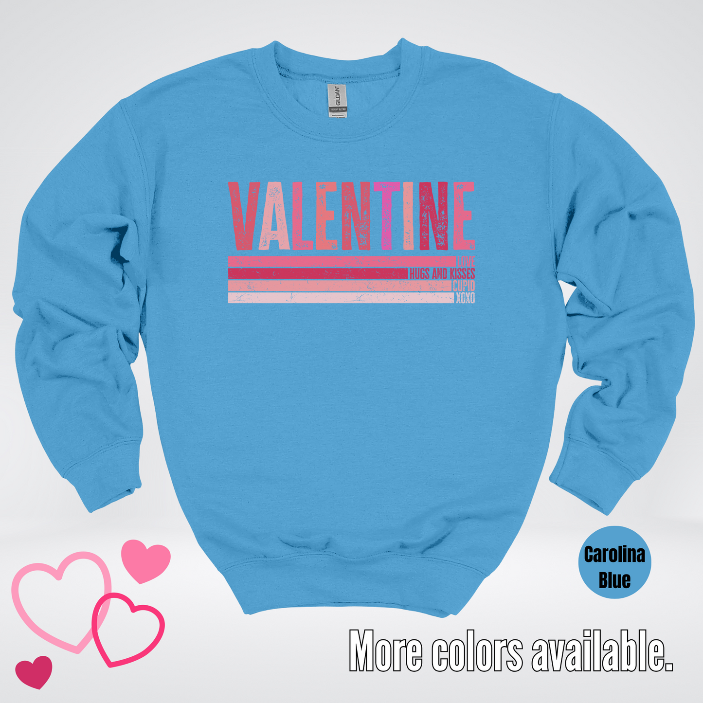Valentine Hugs & Kisses Crewneck Sweatshirt