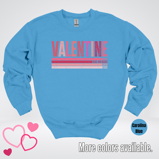 Valentine Hugs & Kisses Crewneck Sweatshirt