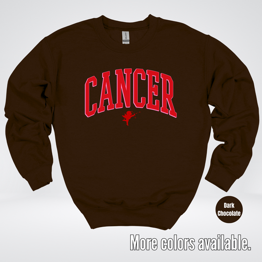 Cancer Horoscope Valentines Day Varsity Crewneck Sweatshirt