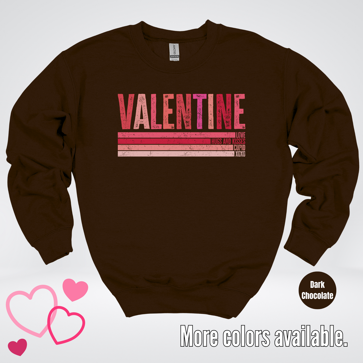 Valentine Hugs & Kisses Crewneck Sweatshirt