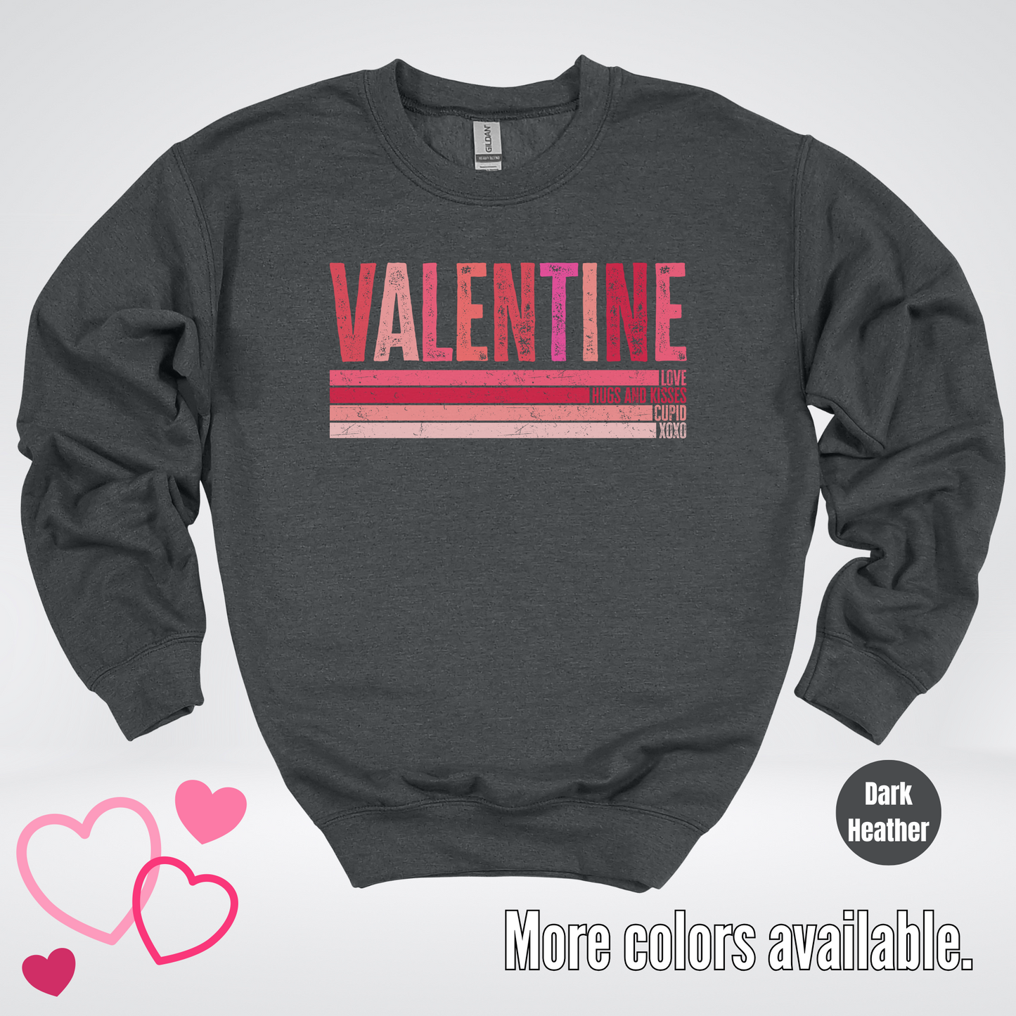 Valentine Hugs & Kisses Crewneck Sweatshirt