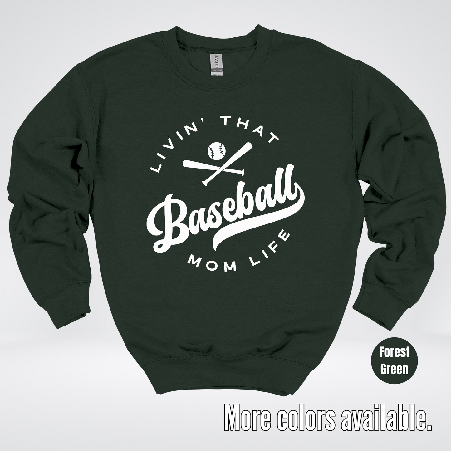 Livin’ That Baseball Mom Life Crewneck Sweatshirt