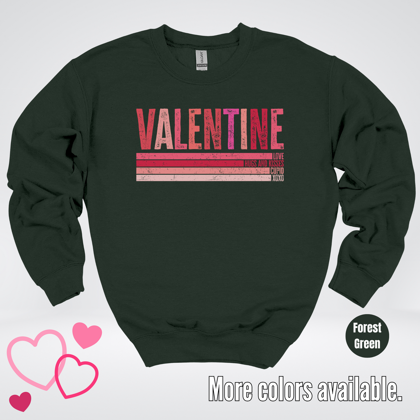 Valentine Hugs & Kisses Crewneck Sweatshirt