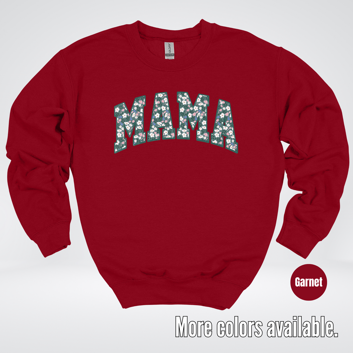 Mama Floral Green Crewneck Sweatshirt