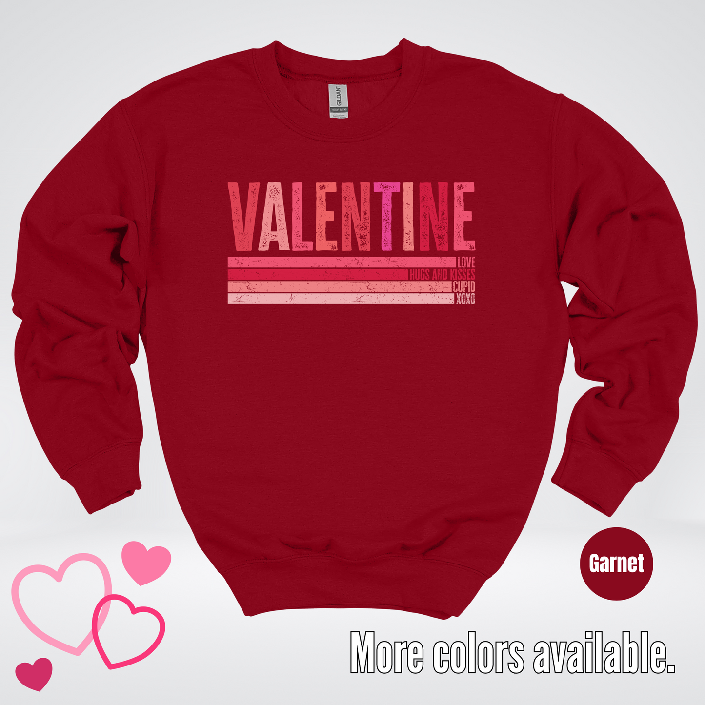 Valentine Hugs & Kisses Crewneck Sweatshirt