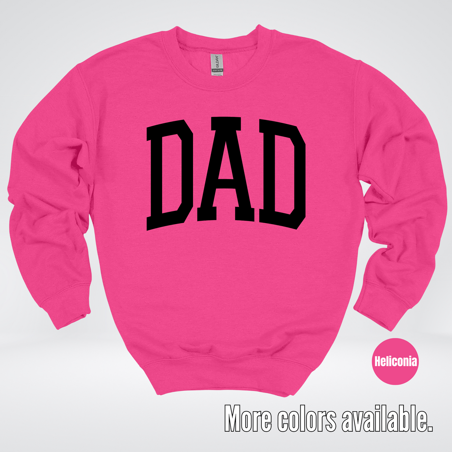 DAD Varsity Font - Black Design - Crewneck Sweatshirt