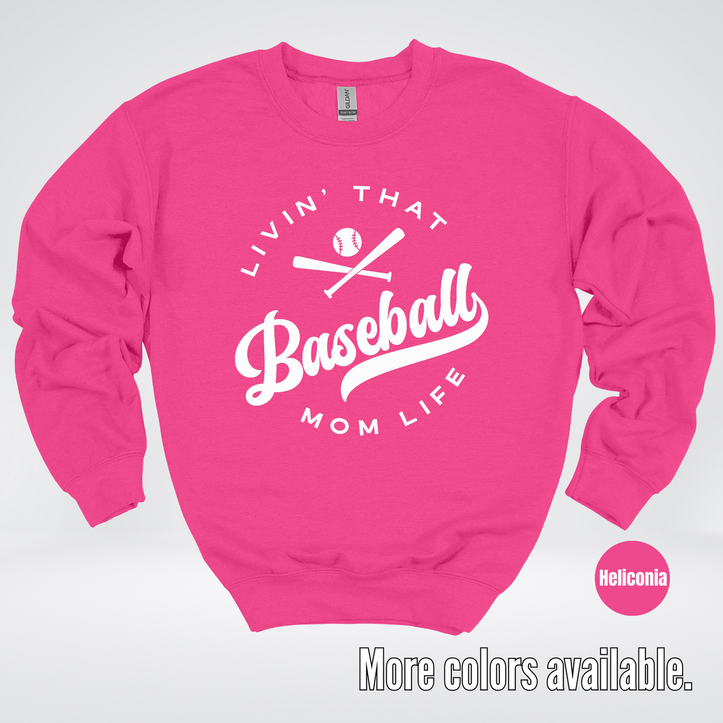 Livin’ That Baseball Mom Life Crewneck Sweatshirt