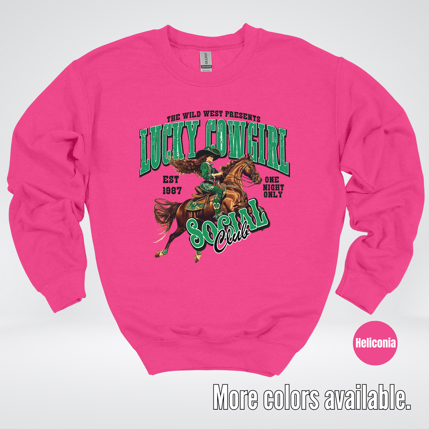 Lucky Cowgirl Social Club Saint Patrick's Day Crewneck Sweatshirt