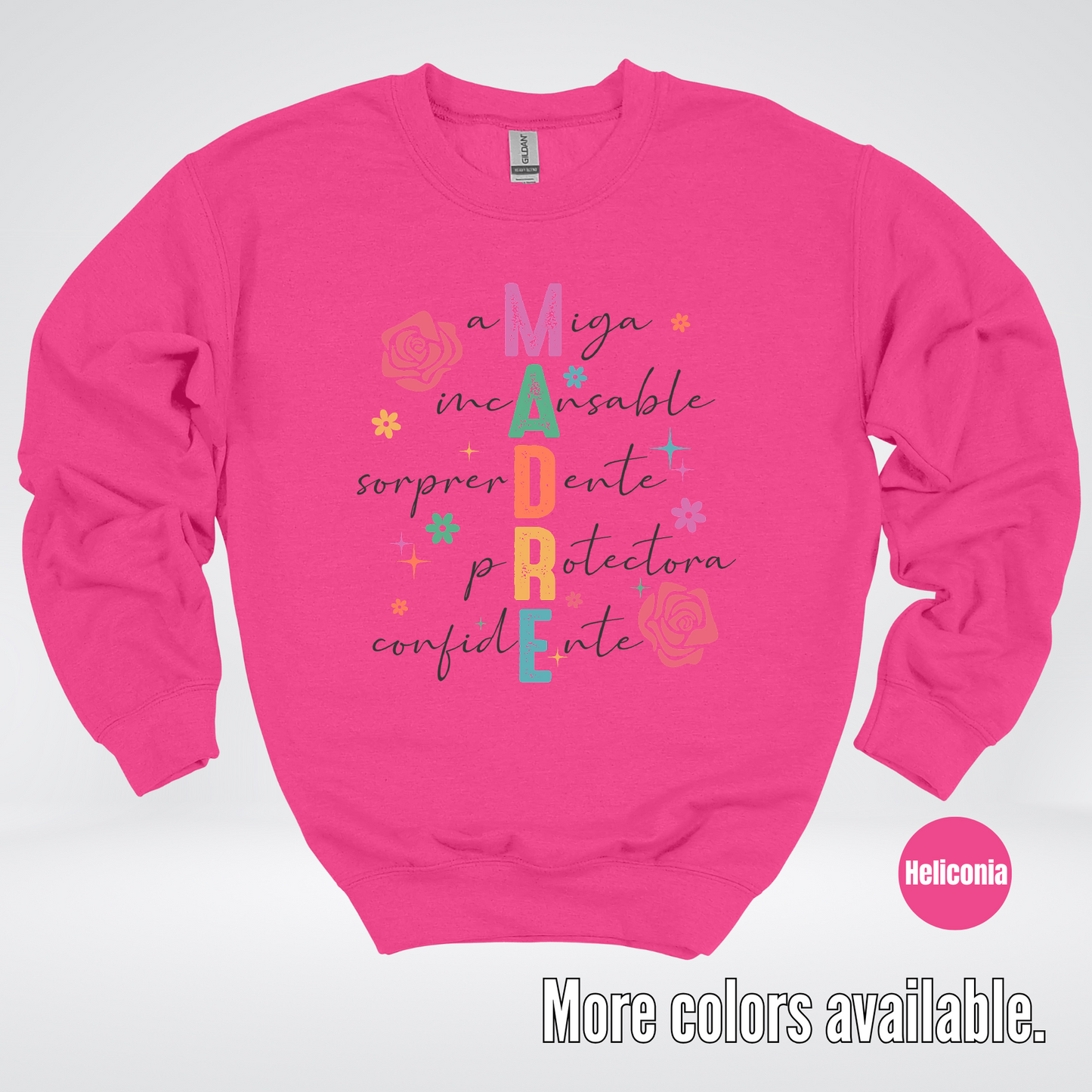 Madre Spanish Mother's Day Crewneck Sweatshirt