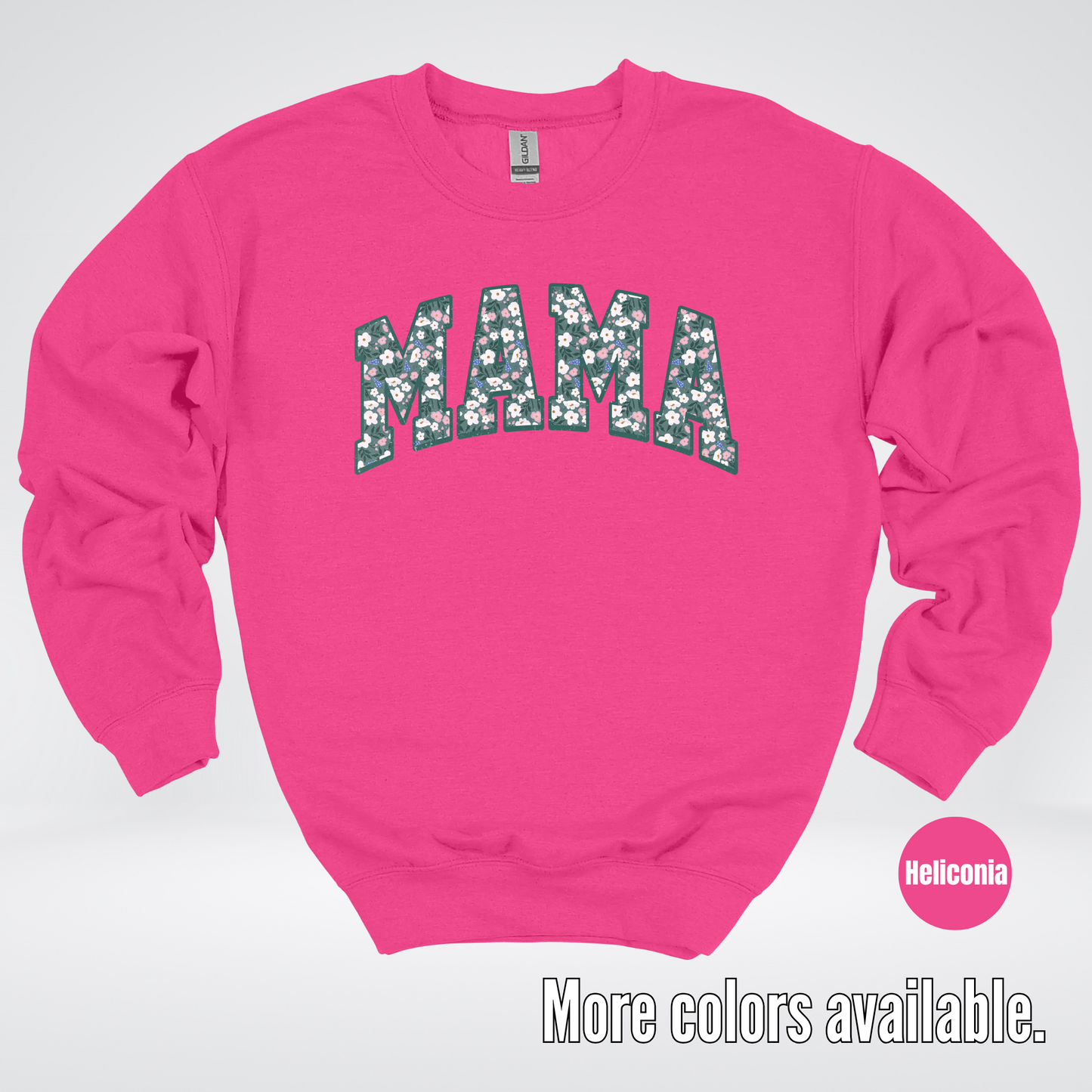 Mama Floral Green Crewneck Sweatshirt