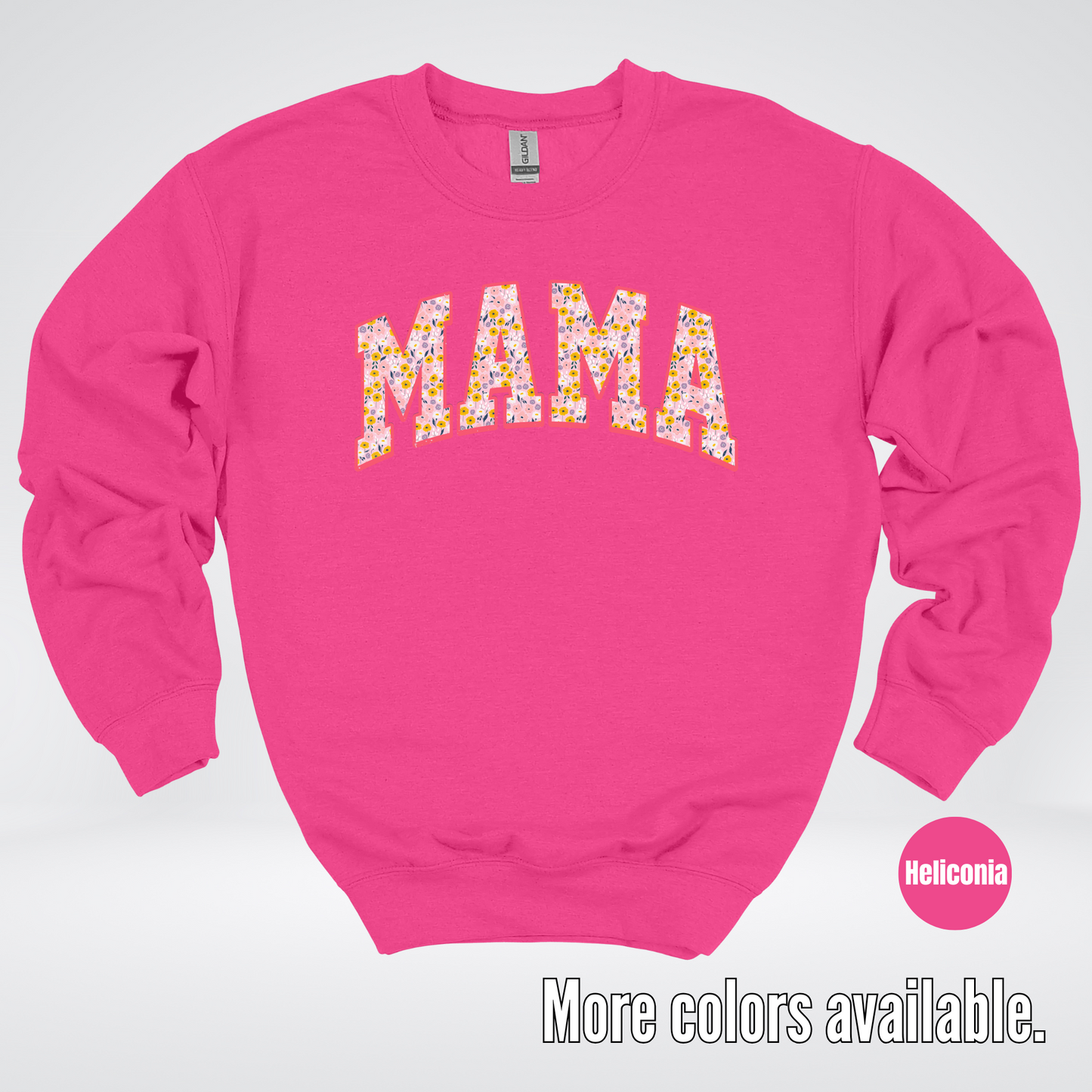 Mama Floral Pink Crewneck Sweatshirt