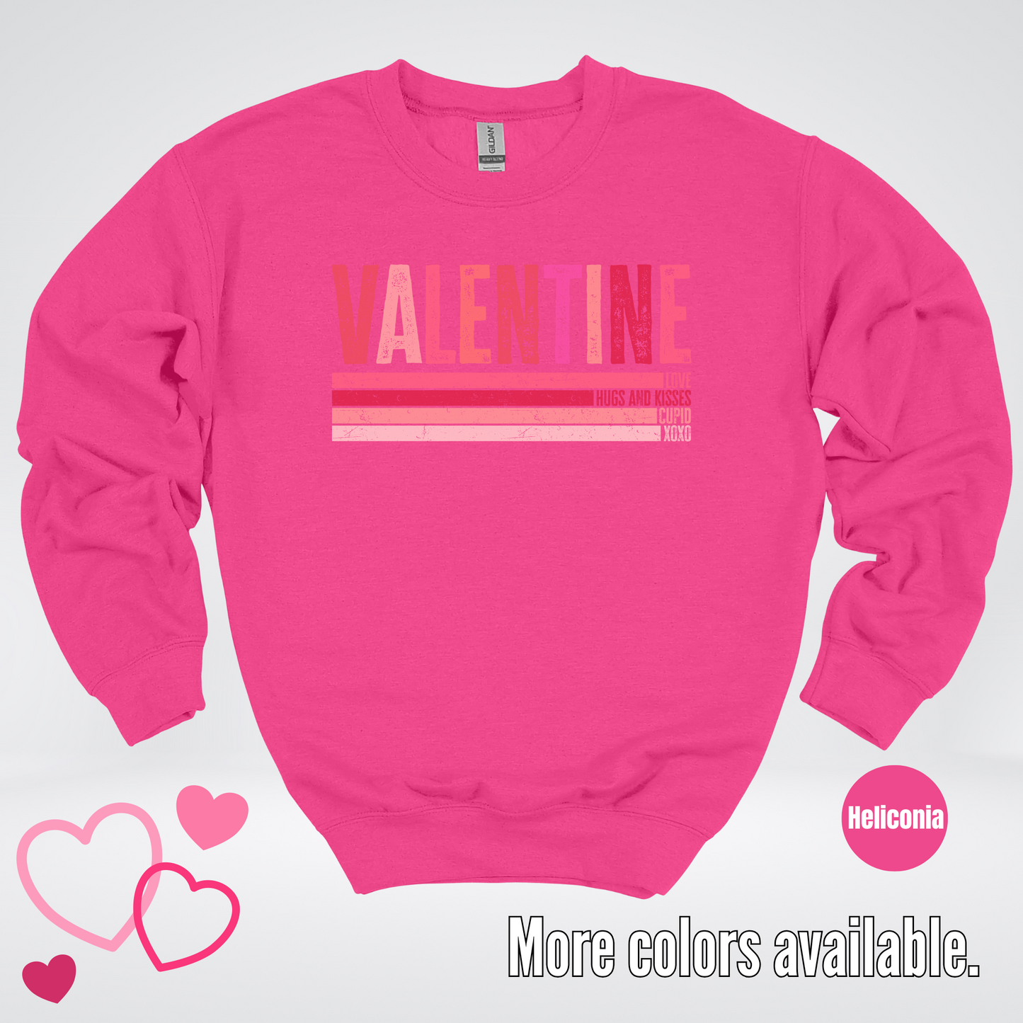 Valentine Hugs & Kisses Crewneck Sweatshirt