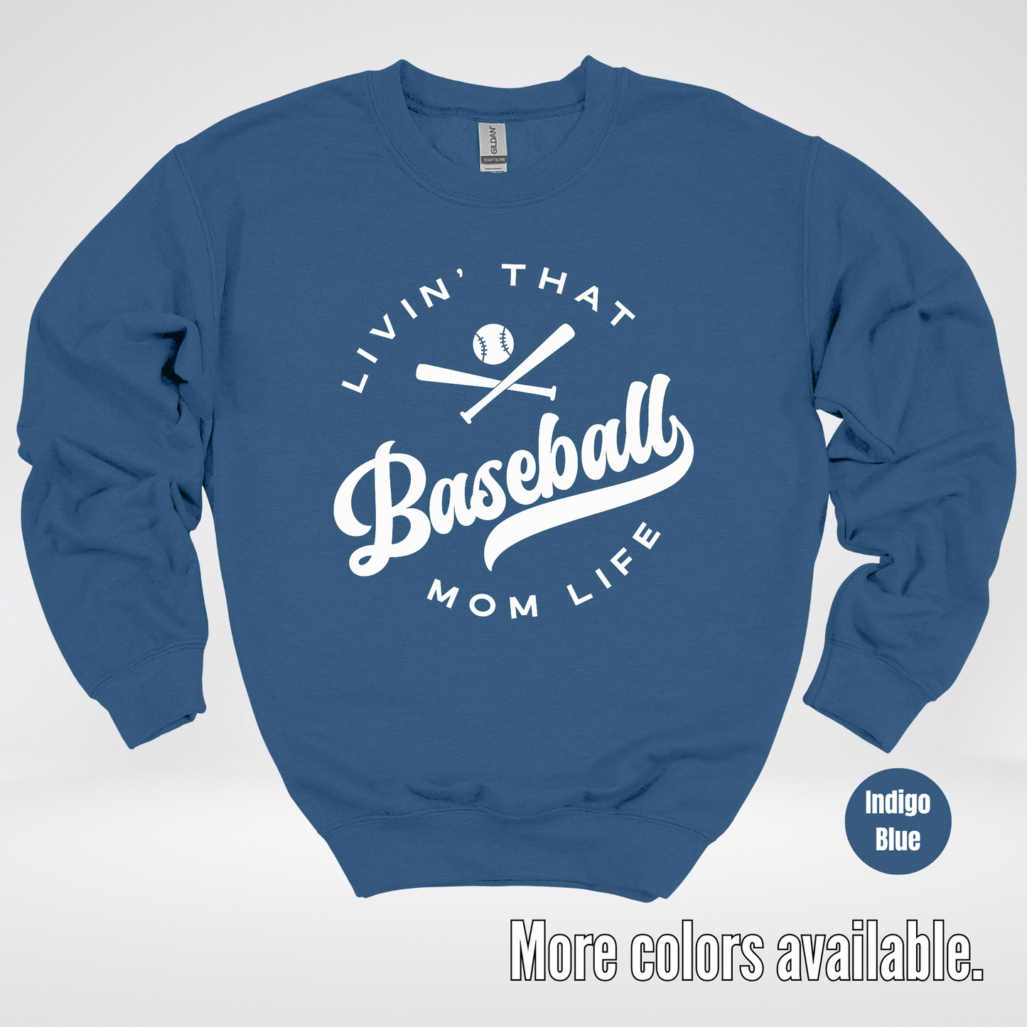 Livin’ That Baseball Mom Life Crewneck Sweatshirt