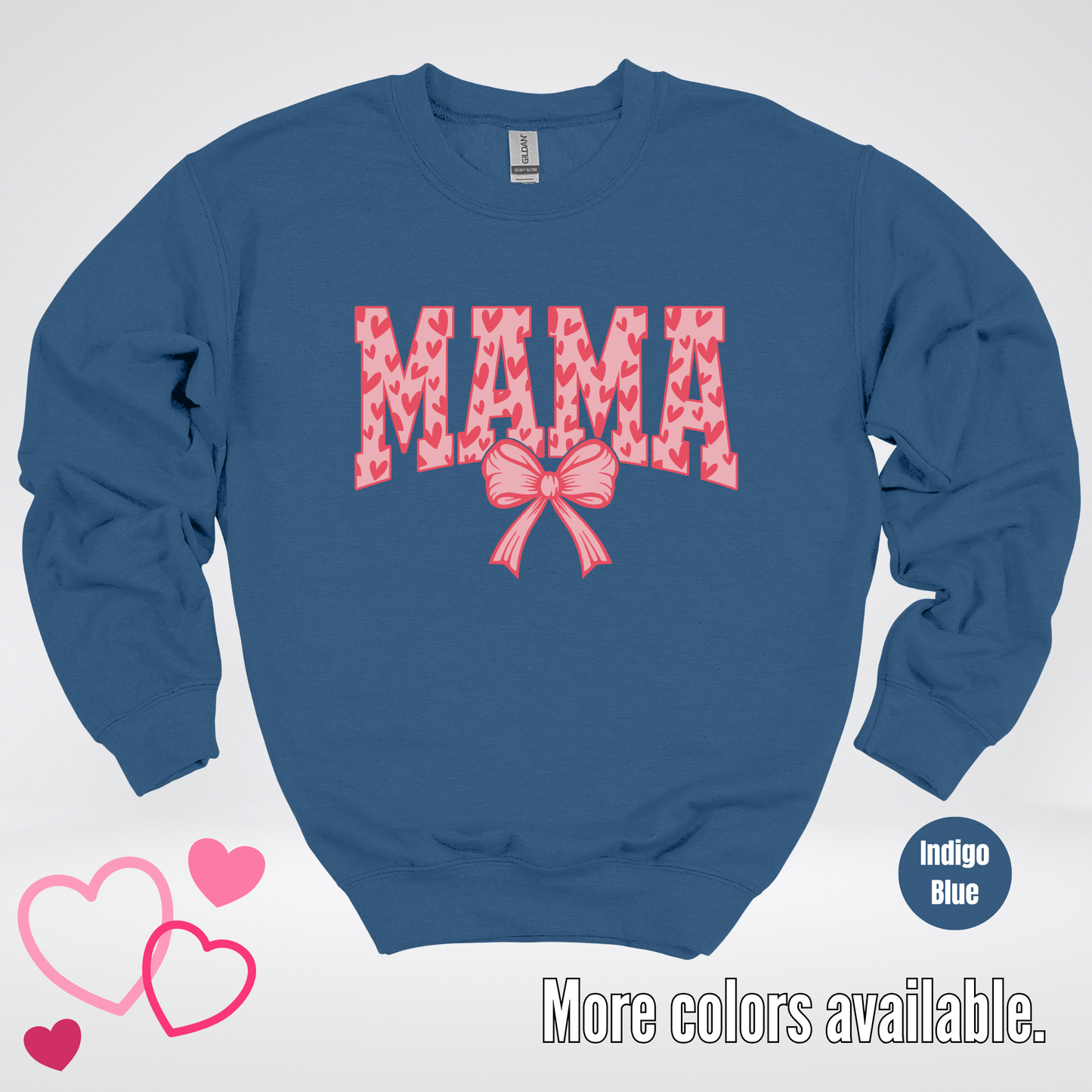 Mama Coquette Hearts Valentines Day Crewneck Sweatshirt