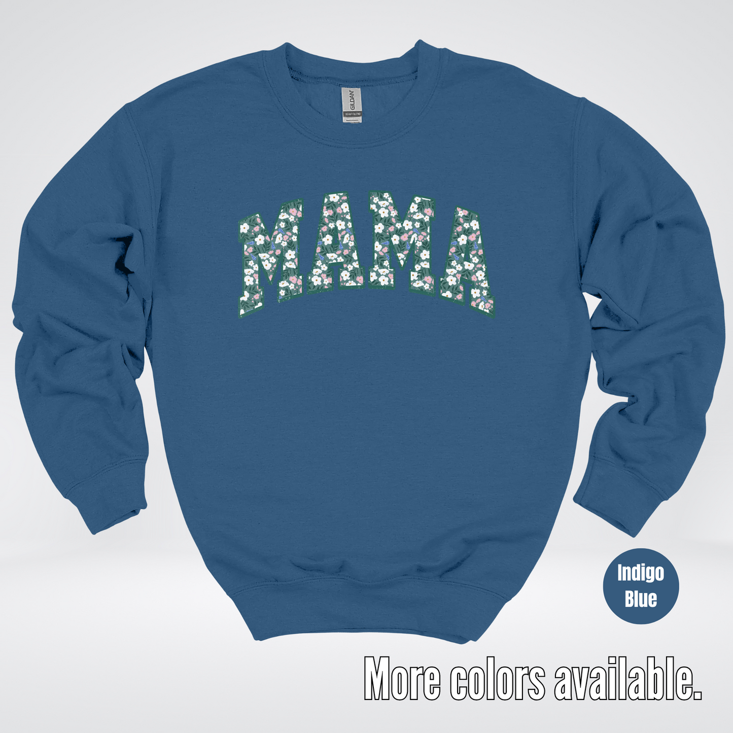 Mama Floral Green Crewneck Sweatshirt
