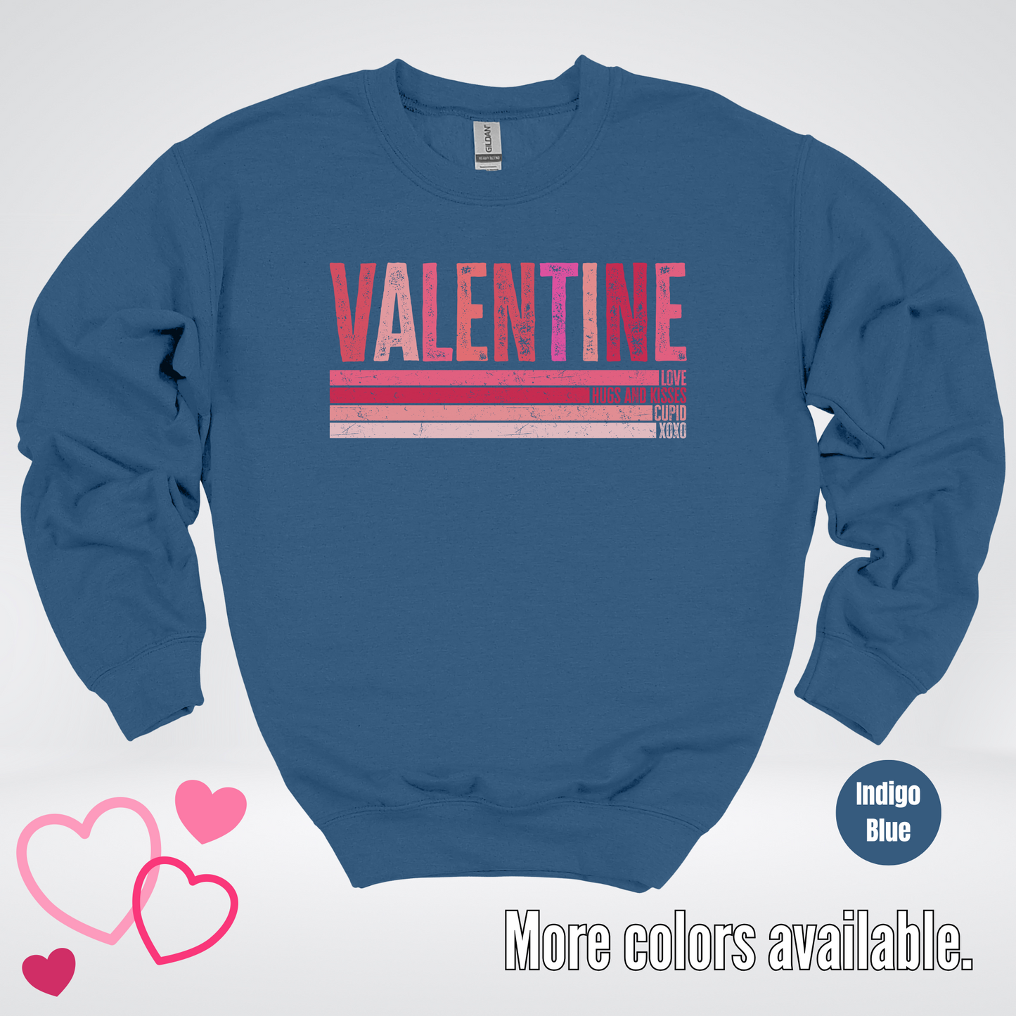 Valentine Hugs & Kisses Crewneck Sweatshirt